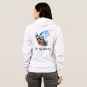 Vrouwen lange mouw Hood Fly Design Hoodie (Achterkant volledig)