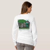 Vrouwen lange mouw t-shirt. Fijne St. Patrick's Da T-shirt (Achterkant volledig)