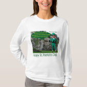 Vrouwen lange mouw t-shirt. Fijne St. Patrick's Da T-shirt (Voorkant)