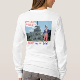 Vrouwen lange mouw t-shirt. Gelukkige 4e. rat/uncl T-shirt