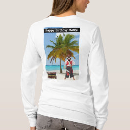 Vrouwen lange mouw t-shirt. Gelukkige verjaardag M T-shirt