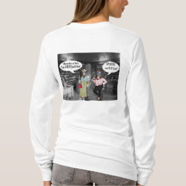 Vrouwen lange mouw t-shirt. Happy Birthday koe en  T-shirt