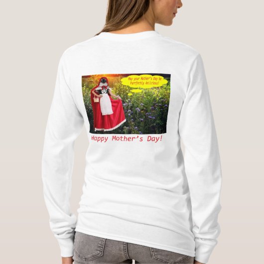 Vrouwen lange mouw t-shirt. Happy Moederdag. ragd T-shirt (Achterkant)