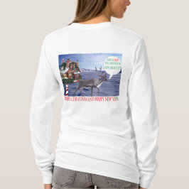 Vrouwen lange mouw t-shirt. Vrolijk kerstfeest en  T-shirt