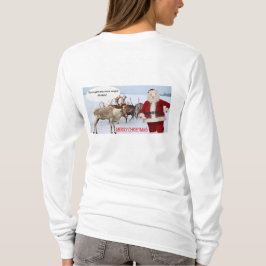 vrouwen lange mouw t-shirt Vrolijk kerstvarken
