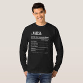 Vrouwen Larissa Nutritional Facts Serving Size Cal T-shirt (Voorkant volledig)