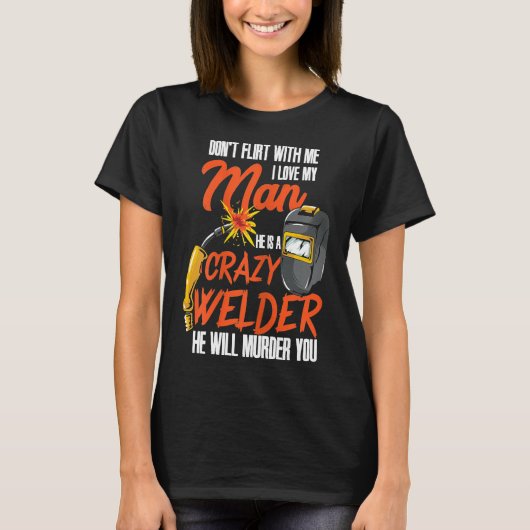 Vrouwen Lasser Man Lasser Gifts Grappig Lassen W T-shirt (Voorkant)
