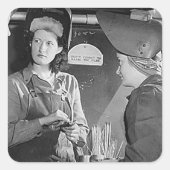 Vrouwen Lassers Vierkante Sticker (Voorkant)