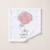 Vrouwen laten je handdoekset niet los bad handdoek (Wasdoekje)