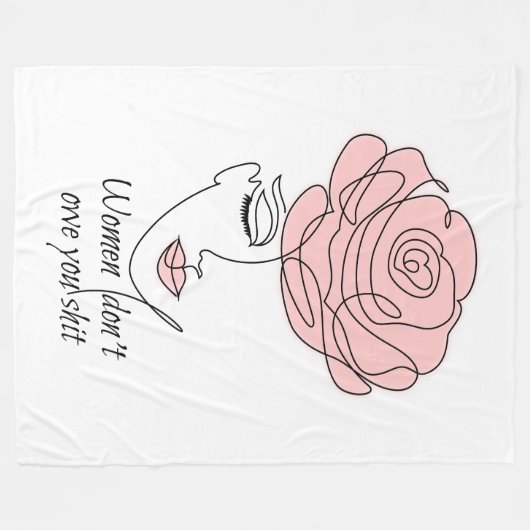 Vrouwen laten je niet in de steek fleece deken (Voorkant (Horizontaal))