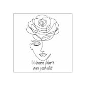 Vrouwen laten je niet stokken rubberstempel (Afrduk)