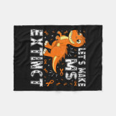 Vrouwen Laten we MS Uitgestorven Dinosaurus Bewust Fleece Deken (Voorkant (Horizontaal))
