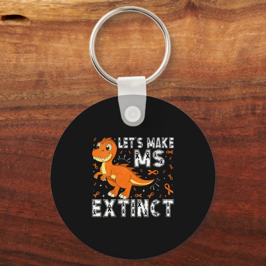 Vrouwen Laten we MS Uitgestorven Dinosaurus Bewust Sleutelhanger (Voorkant)