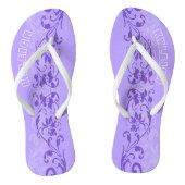 Vrouwen Lavendel Gepersonaliseerde Teenslippers (Voetbed)