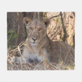 Vrouwen leeuwendeken fleece deken (Voorkant (Horizontaal))