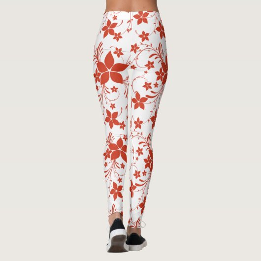 Vrouwen Leggings Bloemenpatroon (Achterkant)