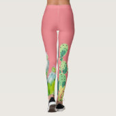 Vrouwen Leggings Bohemian Cactus Succulents Desser (Achterkant)