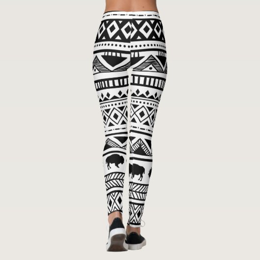 Vrouwen Leggings Boho Buffalo Tribal Pattern Bohem (Achterkant)