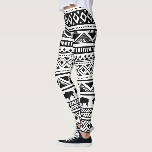 Vrouwen Leggings Boho Buffalo Tribal Pattern Bohem (Links)