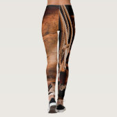 Vrouwen Leggings Cowboy Laarzen Schuur Hout Rustie (Achterkant)