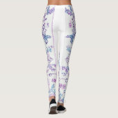 VROUWEN LEGGINGS GEDRUKT BLOEMONTWERP (Achterkant)