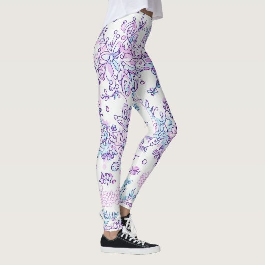 VROUWEN LEGGINGS GEDRUKT BLOEMONTWERP (Rechts)