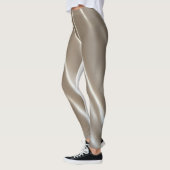 Vrouwen leggings glanzend wit chroom (Links)