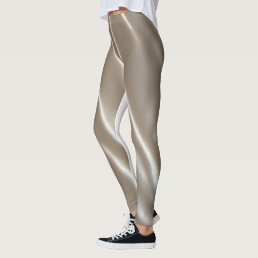 Vrouwen leggings glanzend wit chroom (Links)
