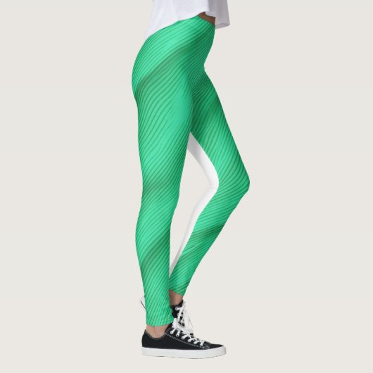 VROUWEN LEGGINGS GROENE GOLVEN (Rechts)