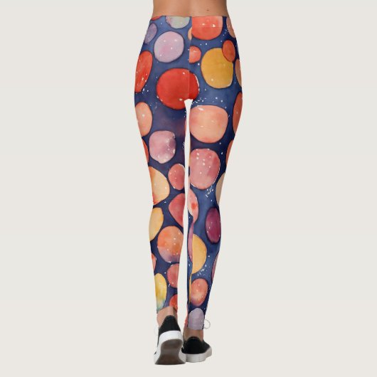 Vrouwen leggings met Folka stippen (Achterkant)
