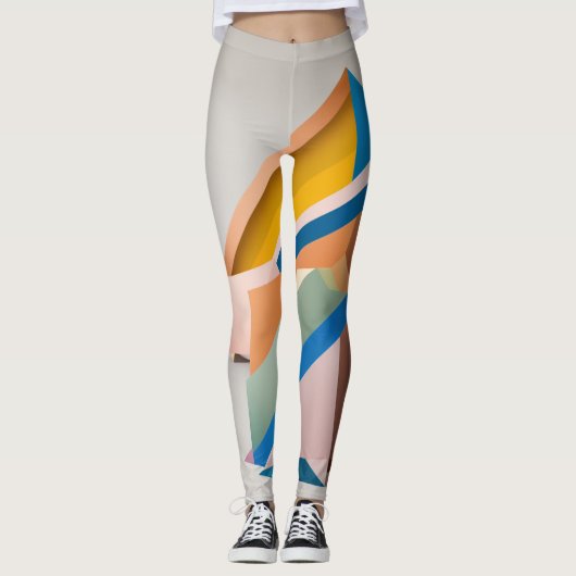 Vrouwen leggings met geometrisch ontwerp (Voorkant)