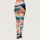 Vrouwen leggings met kleurengolven (Achterkant)