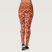 Vrouwen leggings met rode bloemen design (Achterkant)