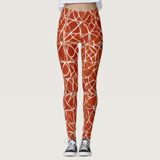 Vrouwen leggings met rode bloemen design
