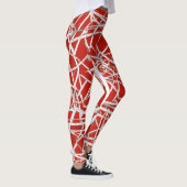 Vrouwen leggings met rode en witte golven (Rechts)