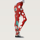Vrouwen leggings met rode folka stippen (Rechts)