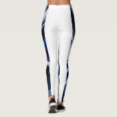 VROUWEN LEGGINGS METALLIC DONKERBLAUW (Achterkant)