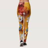 Vrouwen leggings Mosterdgeel (Achterkant)