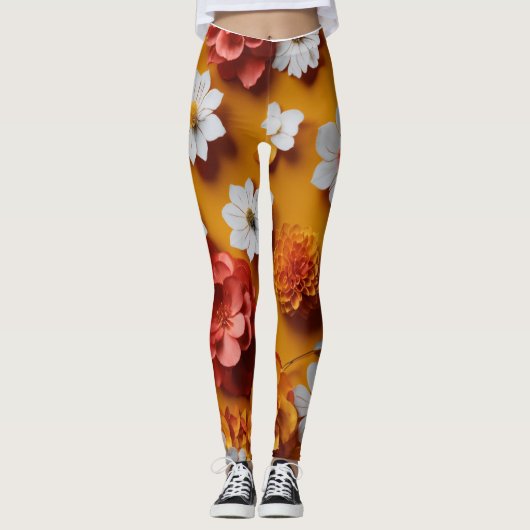 Vrouwen leggings Mosterdgeel (Voorkant)
