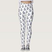 Vrouwen Leggings-Nautisch Anker Leggings (Voorkant)