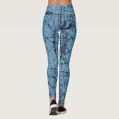 Vrouwen Leggings Rustieke Tin Panel Plafond Land (Achterkant)