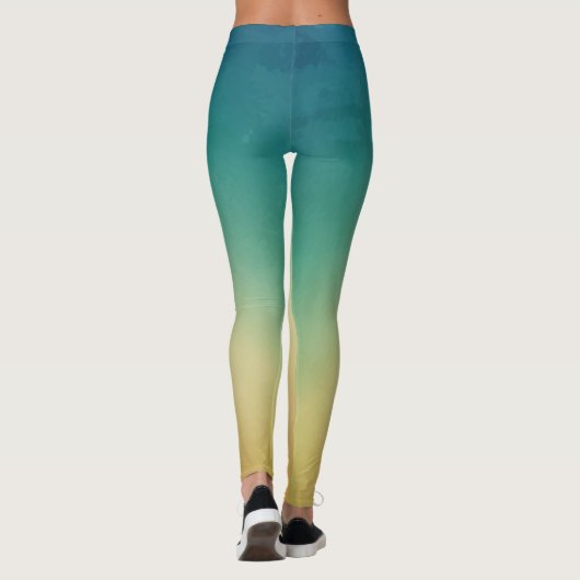 Vrouwen Leggings Strand Sunset Palm Tree String Li (Achterkant)