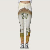 Vrouwen Leggings Sunset Barn Country Rustic Field (Voorkant)