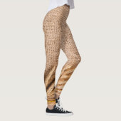 Vrouwen Leggings Tarwe op Burlap Sack Country Rust (Rechts)