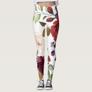 Vrouwen Leggings Wit Rozen Goud Geometrisch