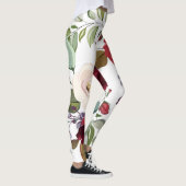 Vrouwen Leggings Wit Rozen Goud Geometrisch (Rechts)