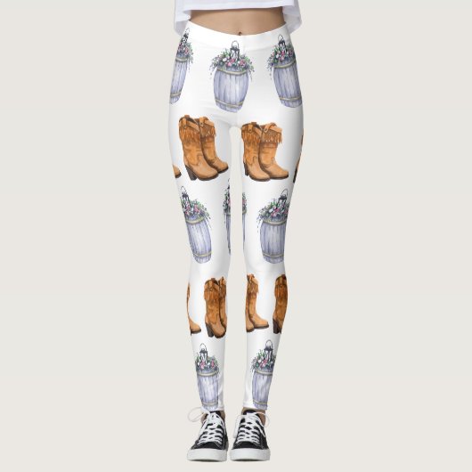 Vrouwen Leggings Zomer Land Bruiloft Rustieke Wat (Voorkant)