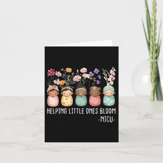 Vrouwen Lente Helpen Kleintjes Bloeien Wildflower Kaart (Voorkant)