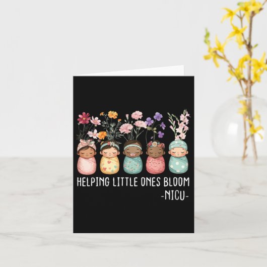 Vrouwen Lente Helpen Kleintjes Bloeien Wildflower Kaart (Gele Bloem)