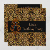 Vrouwen Leopard 40ste verjaardagsfeest Kaart (Voorkant / Achterkant)